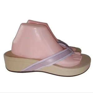 Vionic Women's 380 High Tide sz 9 Purple  Beige Flip Flop Sandals